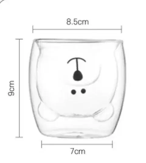 곰돌이 내열유리컵