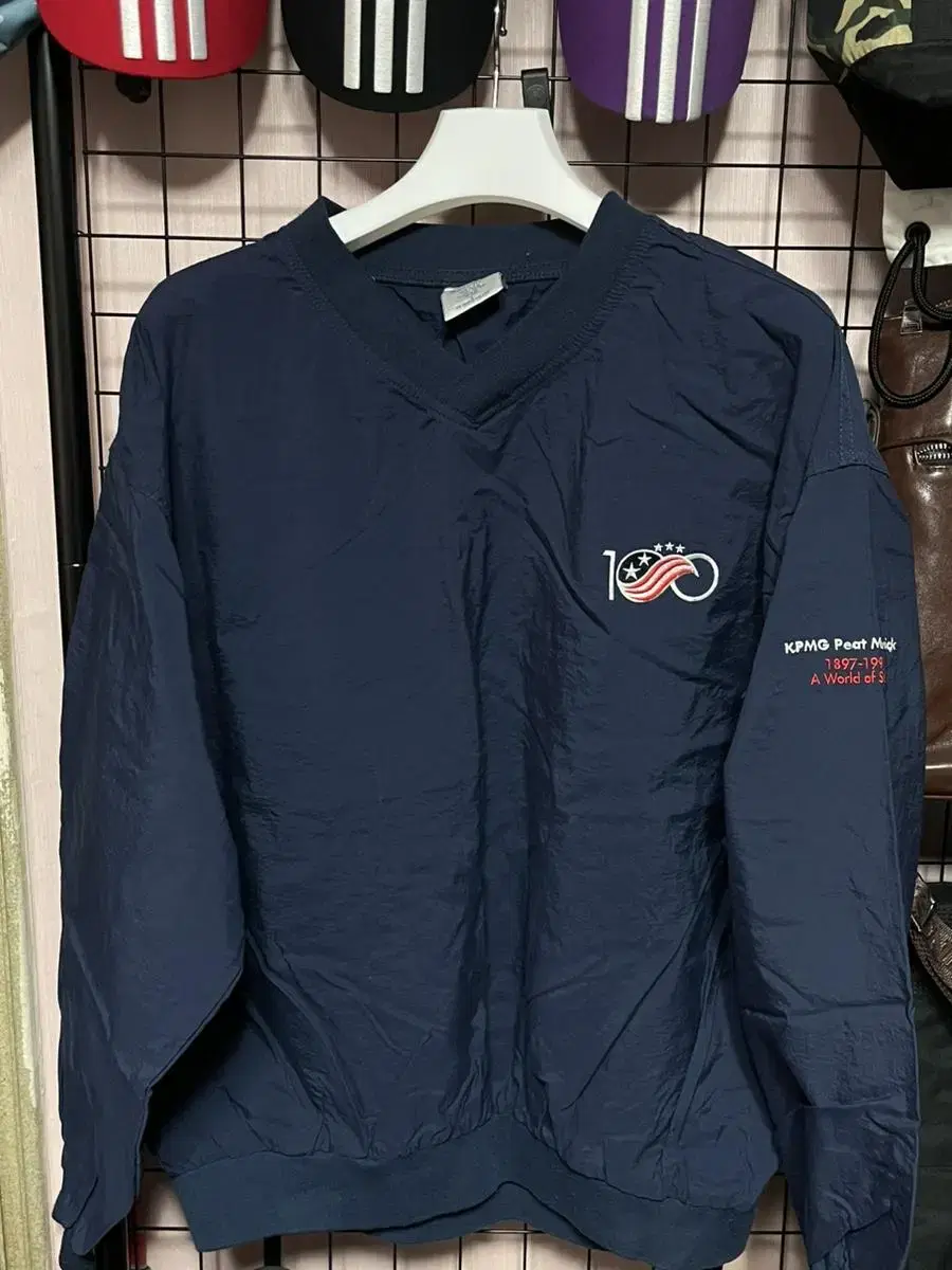 Navy Blue Warm-Up Windbreaker