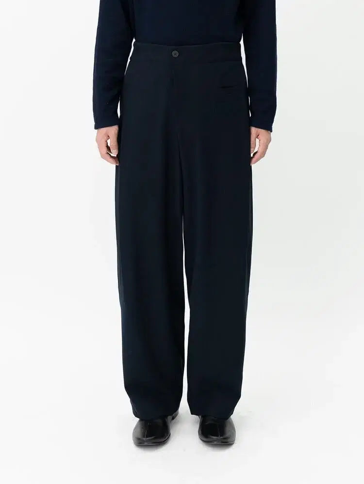 (3)폴리테루 Loosed Trousers Navy