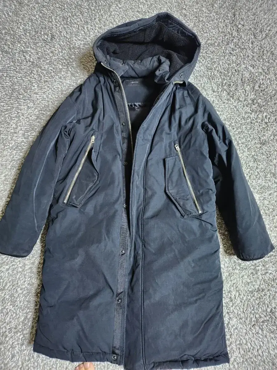 Ilkorso Genuine Goose Long Hooded Black Padded Size 100