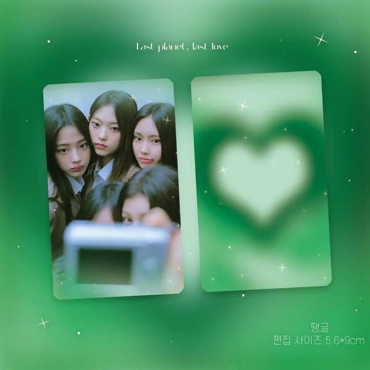 New jeans group camera Greenheart photo card for sale