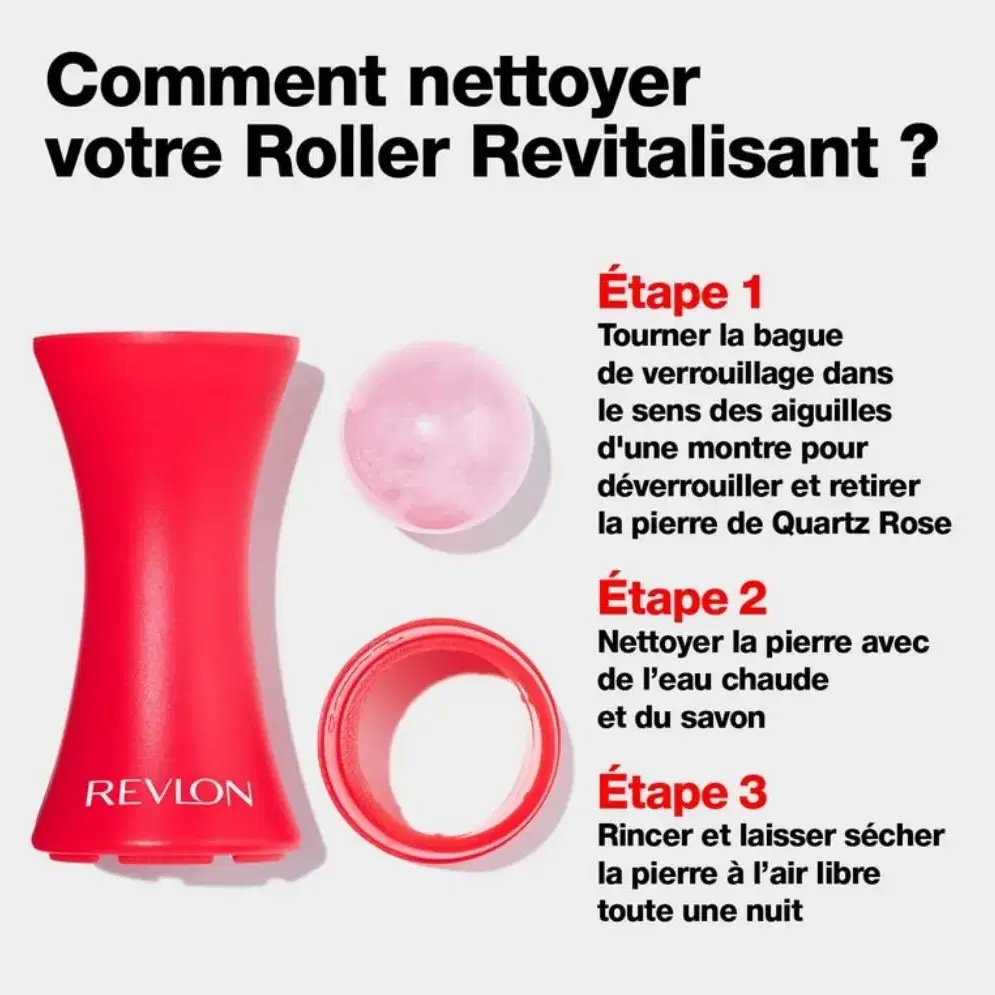 Revlon 리바이빙 롤러 / 로즈 쿼츠 함유 / 피부 마사지