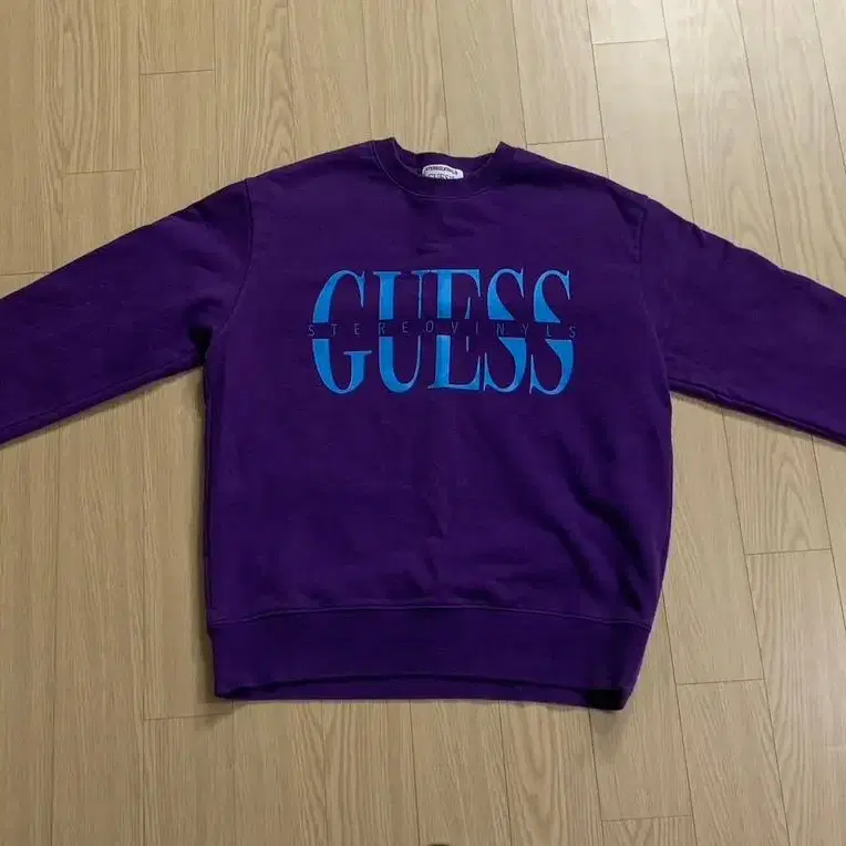 GUESS X STEREO VINYLS 프린팅 맨투맨 티 M