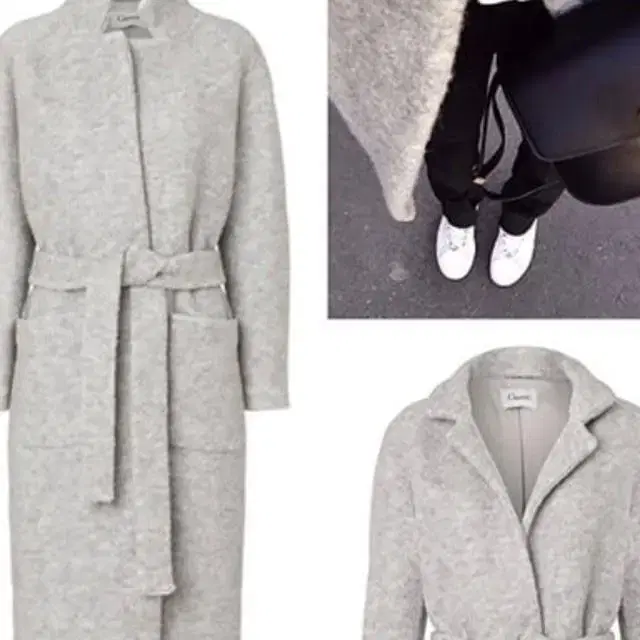 GANNI 가니 teddy bear wrap long coat