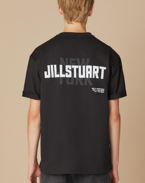 Jill Stuart New York Back Lettering T-Shirt Black S