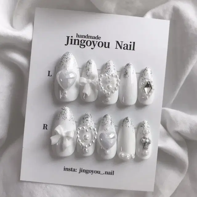 (무료배송) White angel Nailtip 웨딩네일팁