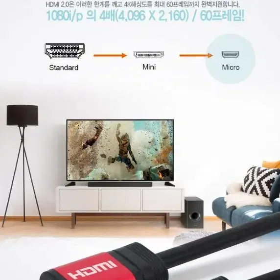 넥시 NX-HD20020-MICRO (2m) micro HDMI v2.0