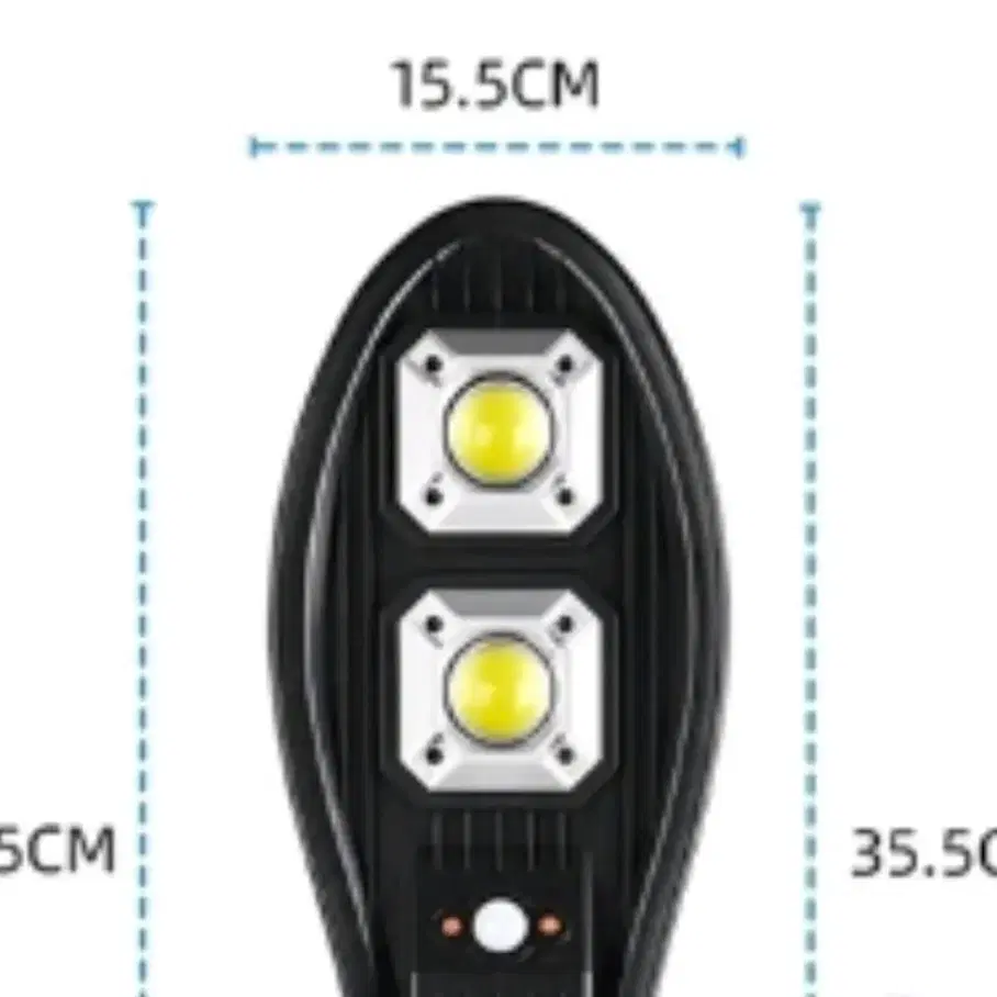 고휘도 LED 태양광 충전식 가로등 2구 (모션감지 야간센서)