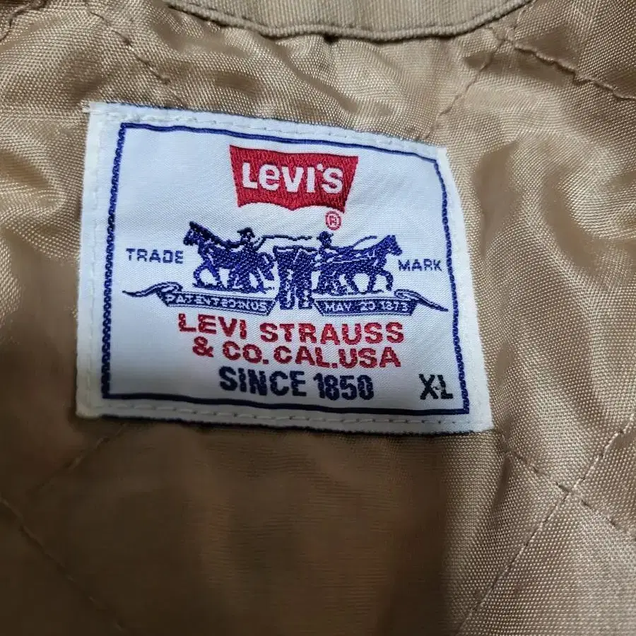 XL) Levis USA 2way 단추, 집업 워싱 된장 자켓