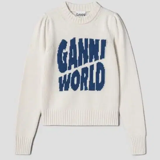 가니 니트 ganni Graphic Puff Shoulder knit