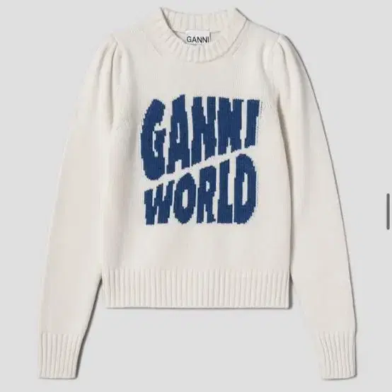 가니 니트 ganni Graphic Puff Shoulder knit