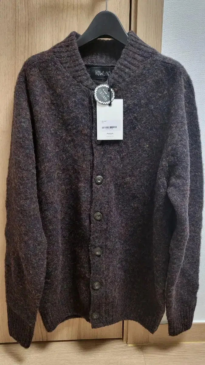 [M]Howlin Four Eyes Brown Cardigan New