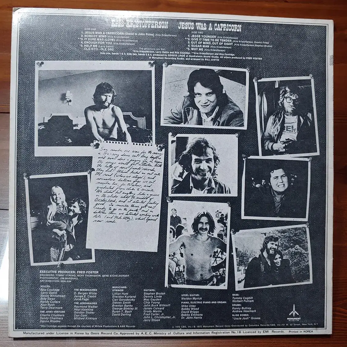 Kris Kristofferson 크리스 크리스토퍼슨 LP