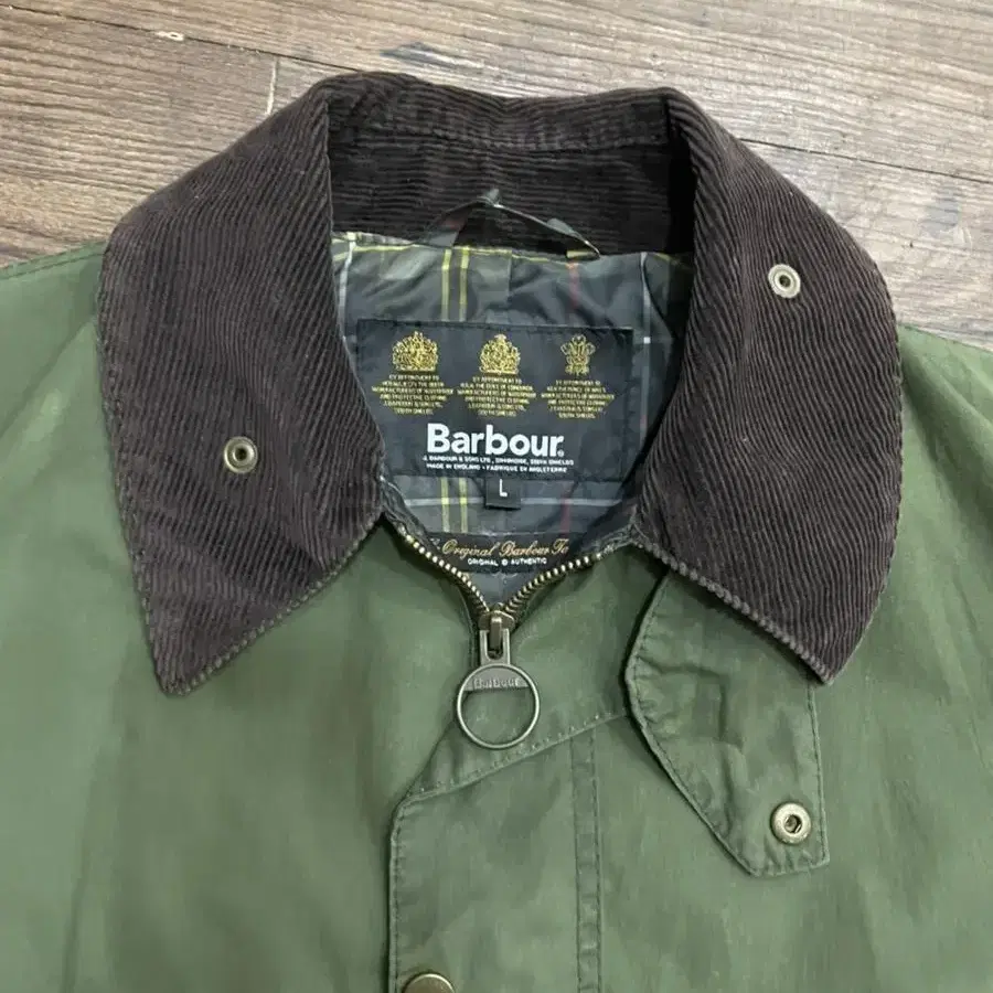 L 바버 Barbour 히스 왁스 자켓