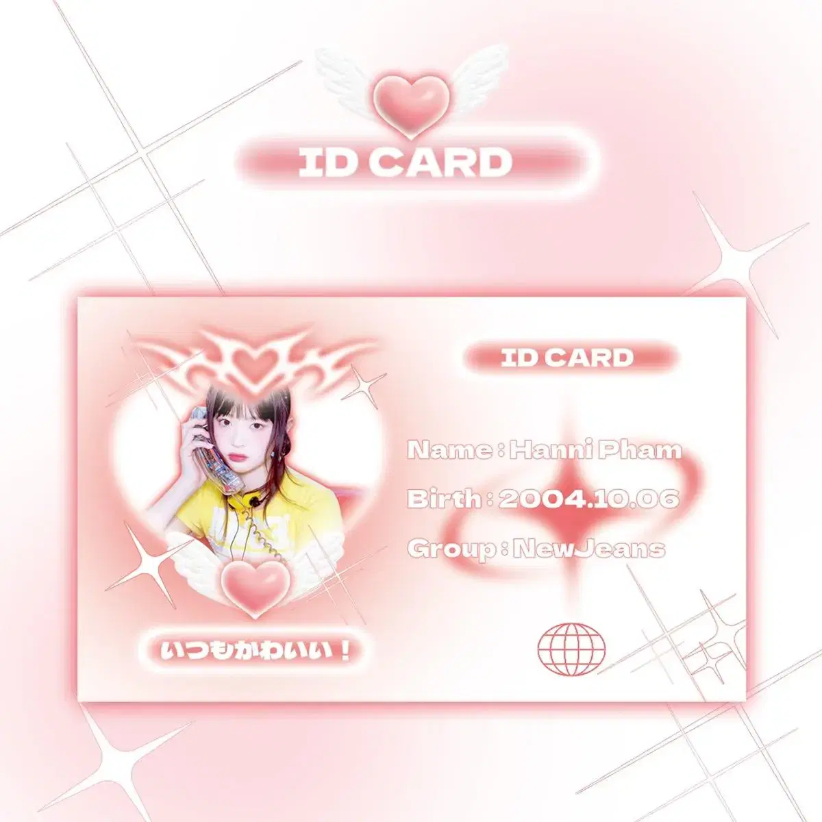 New jeans hanni sells ID card photo cards