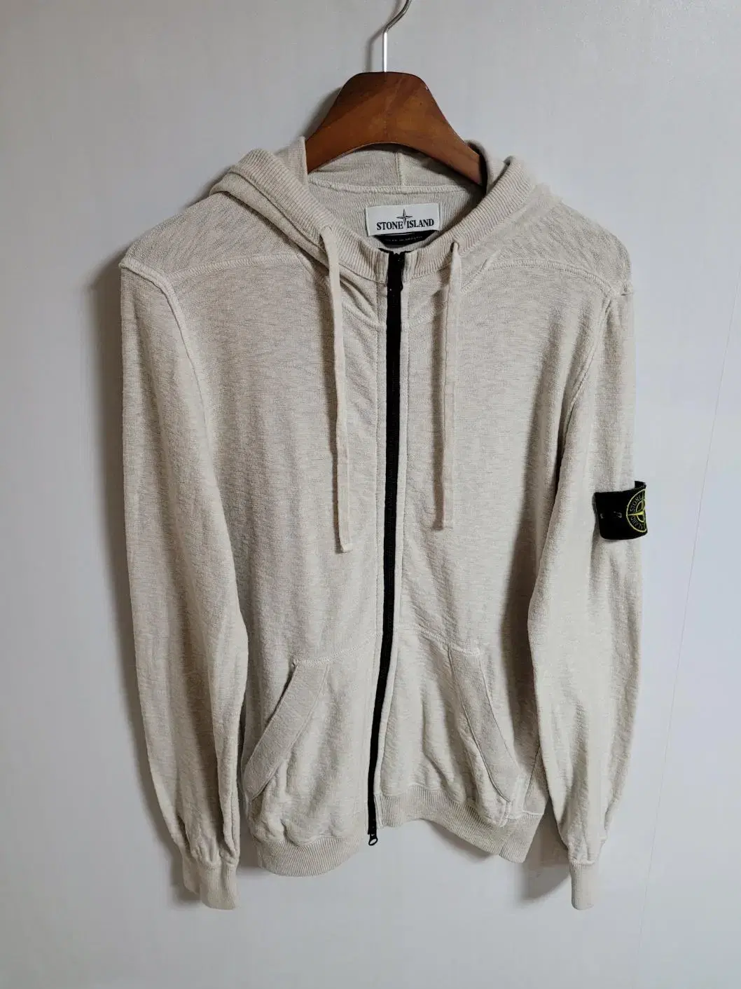 Stone Island logo and pen hoodie zip-up M