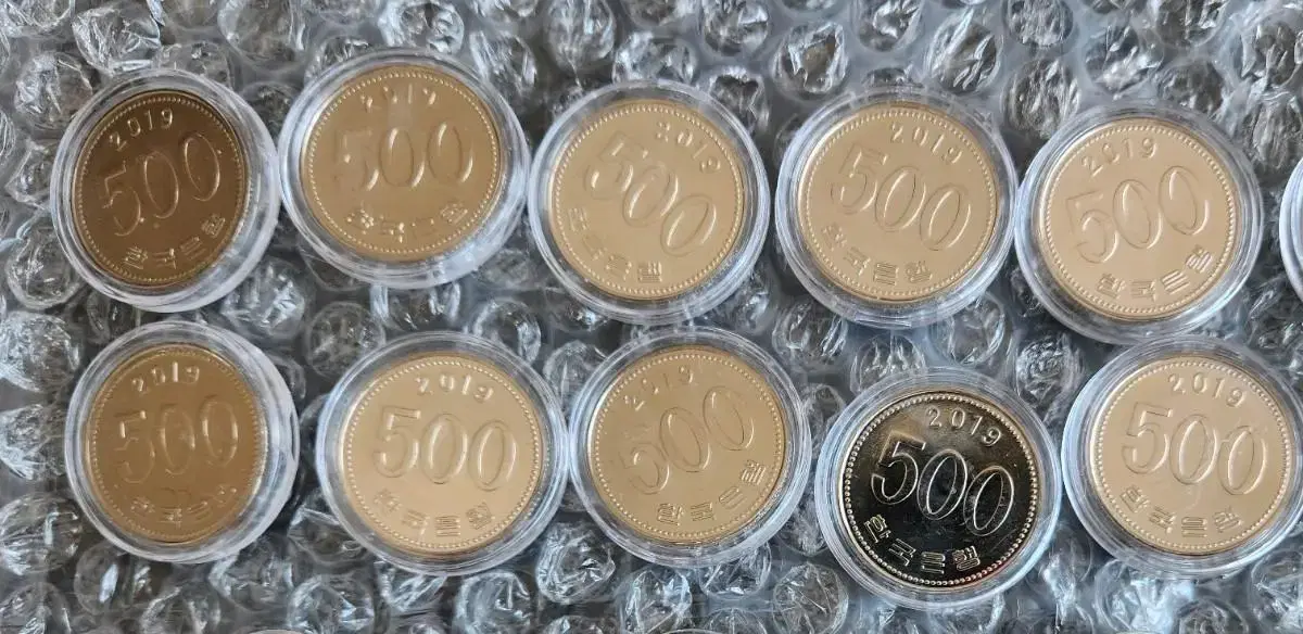 2019년500원  10점