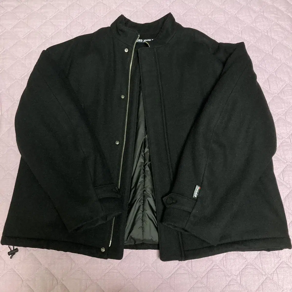 로드존그레이 L사이즈 padded wool blouson black