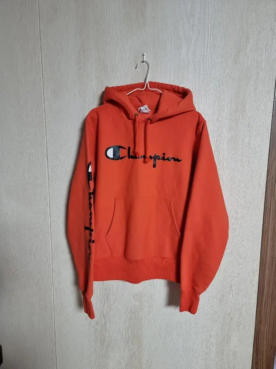 Champion Reverse Weave Hooded Brushed Orange M