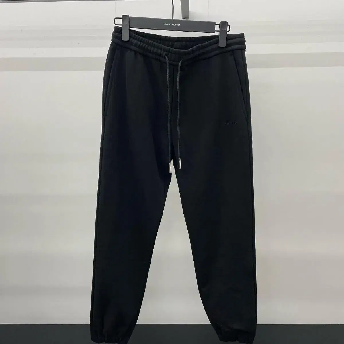 Solid Homme Black Cotton String Jogger Pants 36/92(52)