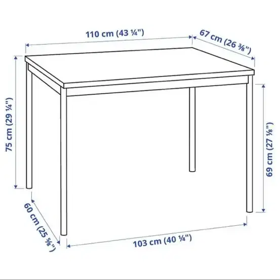 IKEA 테이블 + 의자 2개 팝니다(조립해체 돼어있음)