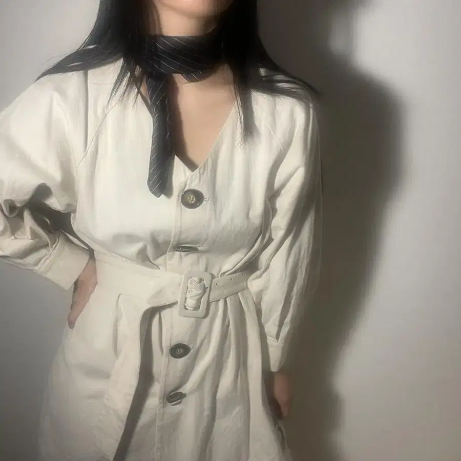 vintage belt shirt jacket