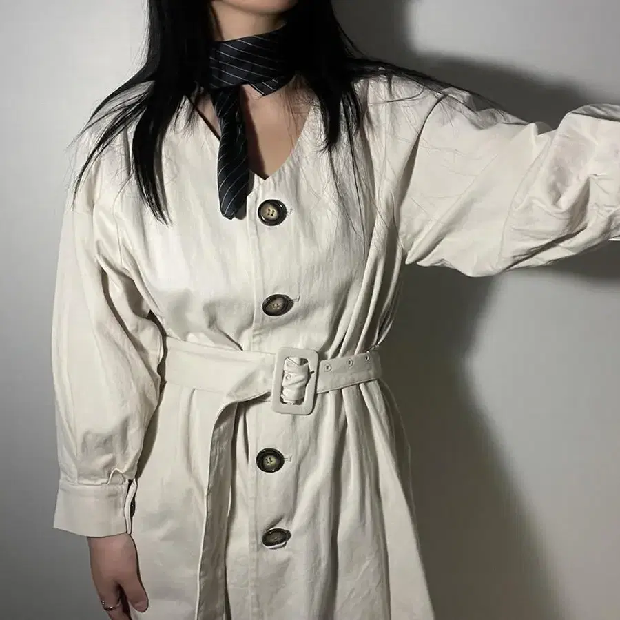 vintage belt shirt jacket