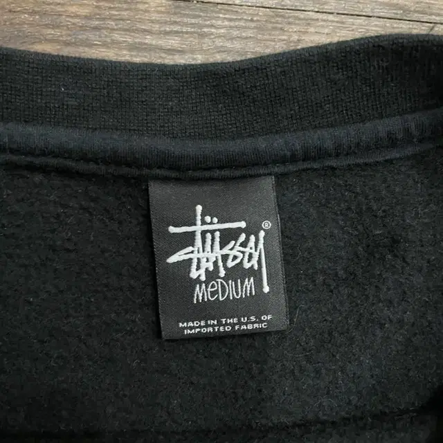 M 스투시 stussy 트라이브 월드 투어 크루 스웻셔츠 맨투맨 블랙