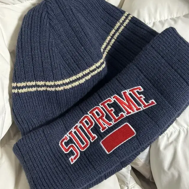 슈프림 Supreme 22FW 플리스 라인드 비니 네이비