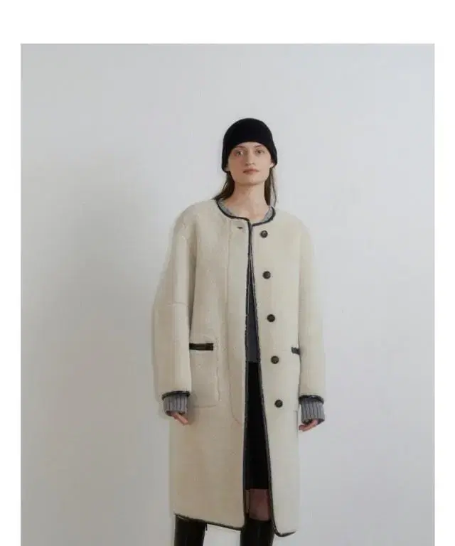 엘오61 lo61 Ami Wool Shearling Coat