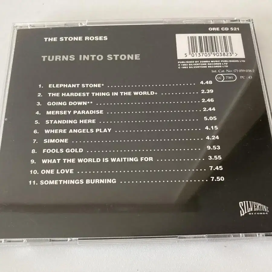 스톤로지스-Turns Into Stone '92 UK CD