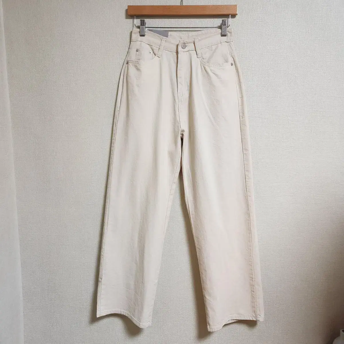 (New Product) Women's Wide-Leg Pants, Light Beige S