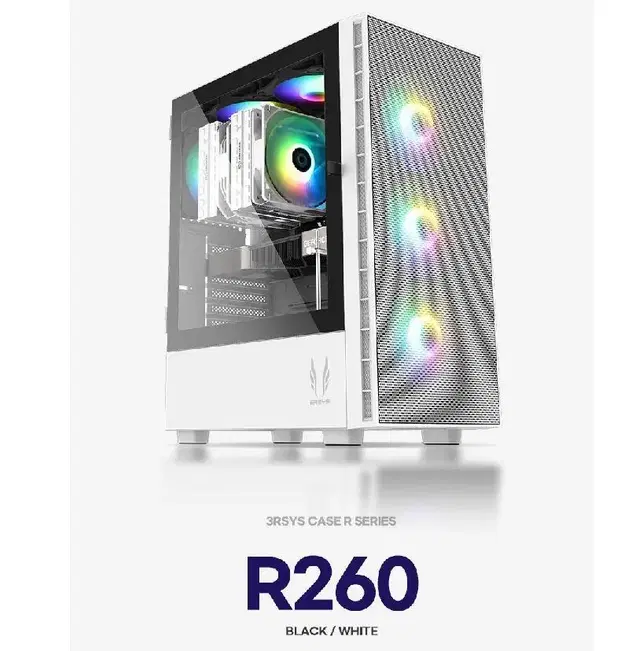 새제품 [미개봉] 3RSYS  R260 (화이트) 미들타워 케이스