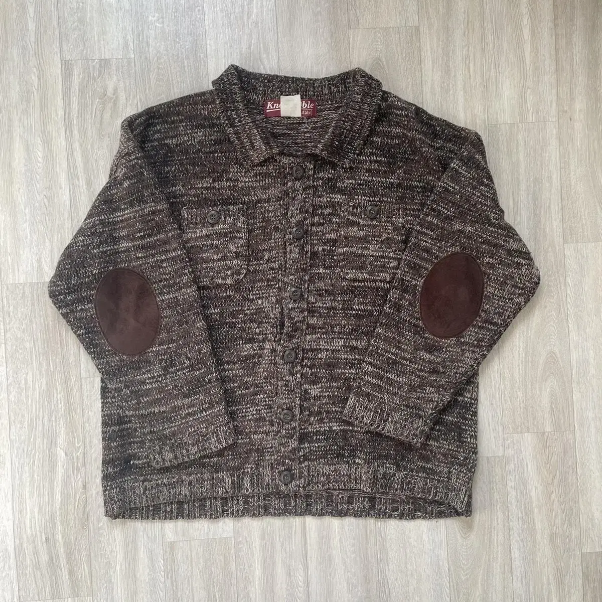 100% Vintage Brown Grunge Cardigan