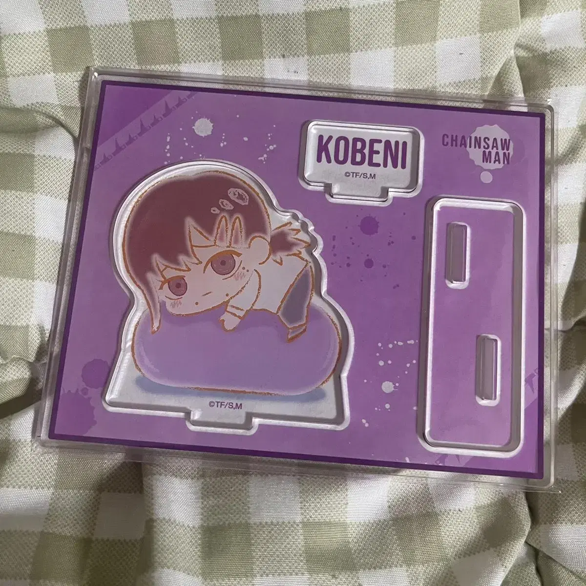 Unsealed Chainsaw Man kobeni acrylic stand acrylic hugmits hugkara