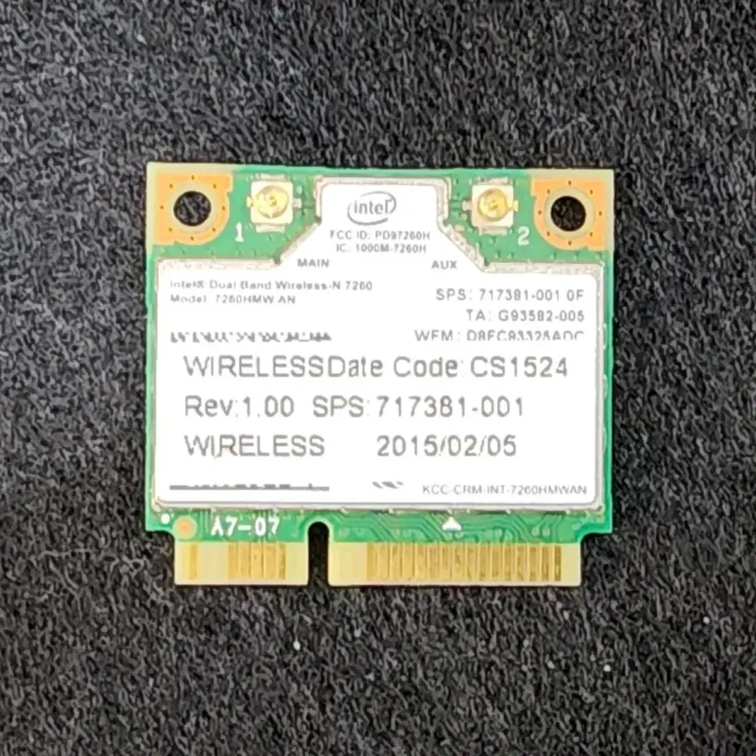 Intel N7260 Wi-Fi/Bluetooth 듀얼밴드 무선랜카드