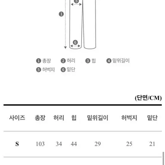 글로인 진청 스트레이트팬츠 S