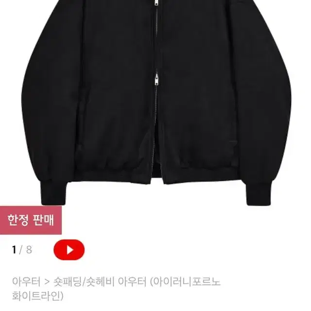 아이러니 포르노 스웨이드 패딩