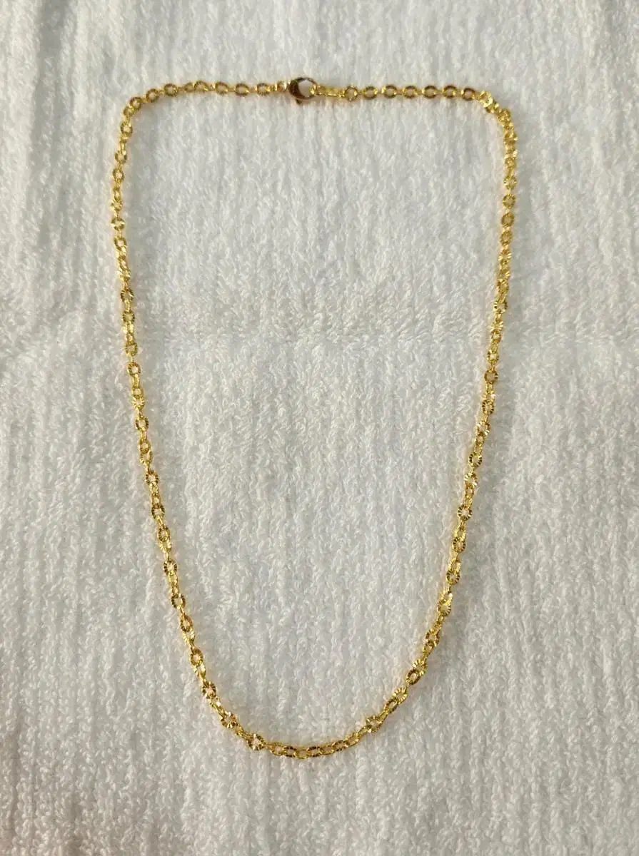 Solid Gold.2.5 Keum.Flower Cord Necklace.50cm.New