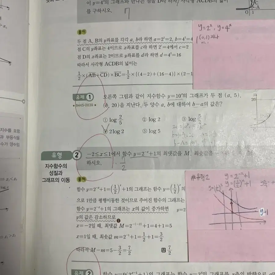 올림포스 수학1 문제집 (새거/풀이된문제집)