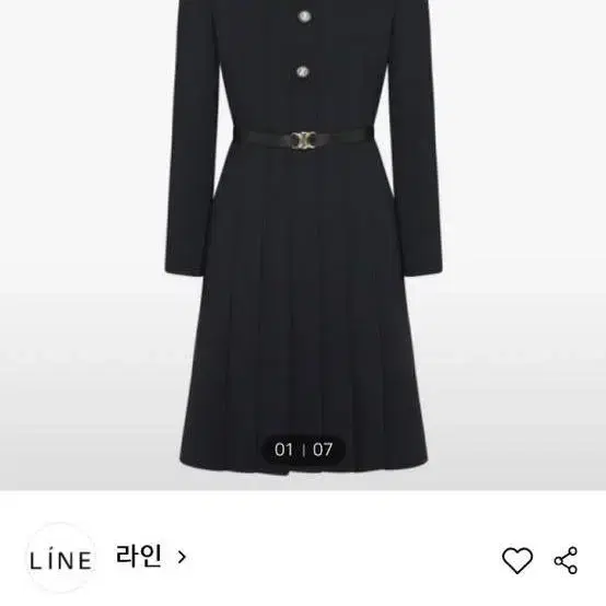 라인어디션 LINE 벨티드 원피스 하객룩 55사이즈 NWOPMJ02