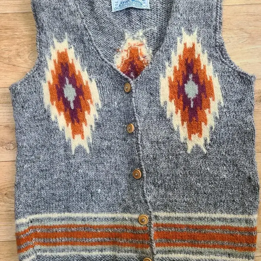 Lime hand made chimayo vest