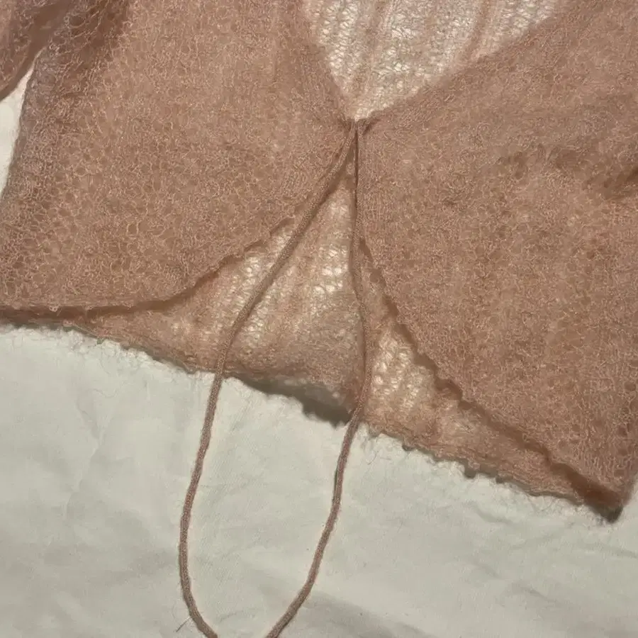 vintage pink knit crop cardigan