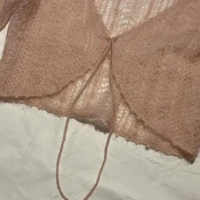 vintage pink knit crop cardigan