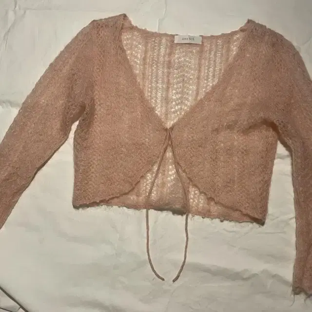 vintage pink knit crop cardigan