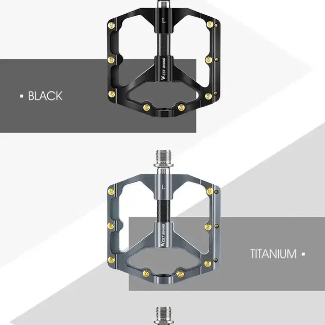 웨스트바이킹 자전거 페달 카본 3베어링 평페달 YP2097