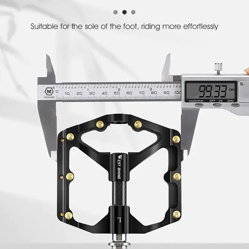 웨스트바이킹 자전거 페달 카본 3베어링 평페달 YP2097
