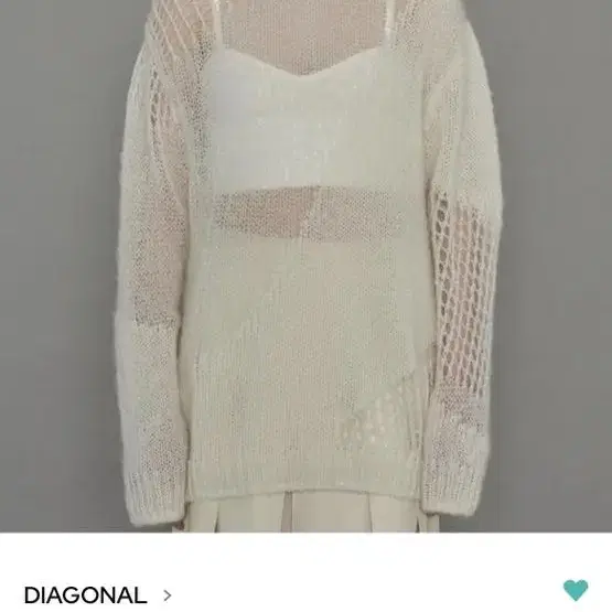 다이애그널 KID MOHAIR NETTING KNIT TOP