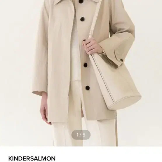 킨더살몬 트렌치 half coat trench kindersalmon