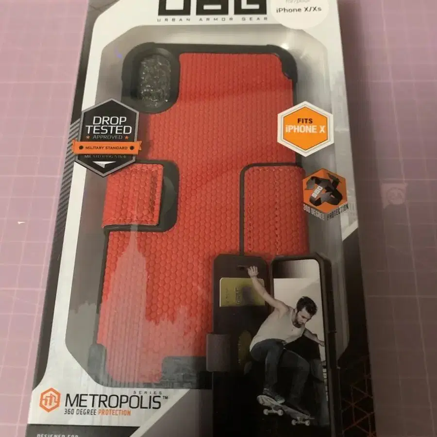 UAG 메트로폴리스 카드수납 폴더형 범퍼케이스(RED)